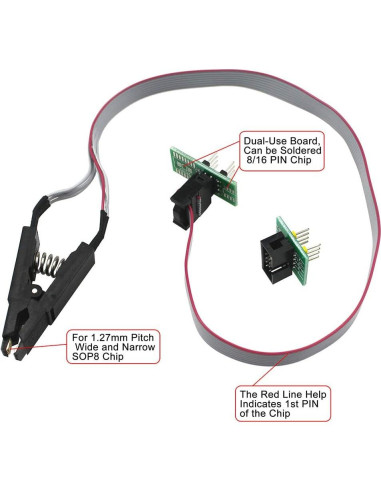 Clip de Programación SOP8 KeeYees + Programador USB CH341A