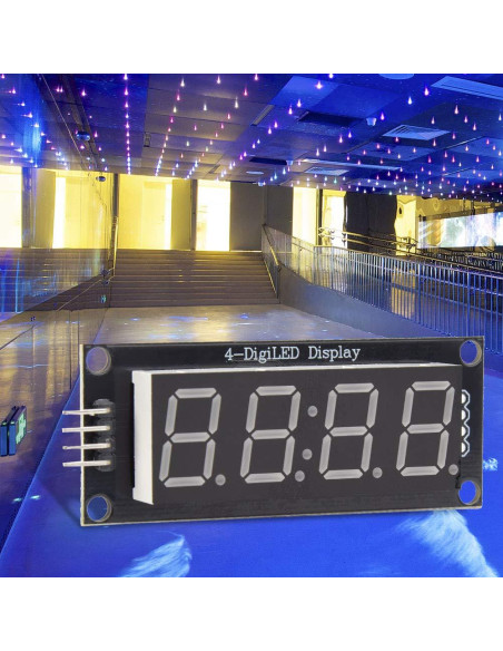 Módulo Reloj LED 4 Dígitos TM1637 Azul Compatible Raspberry Pi Módulo Reloj LED 4 Dígitos TM1637 Azul Compatible Raspberry Pi