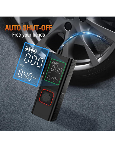 Compresor de Aire Portátil Tesoroli S9 160 PSI Inalámbrico