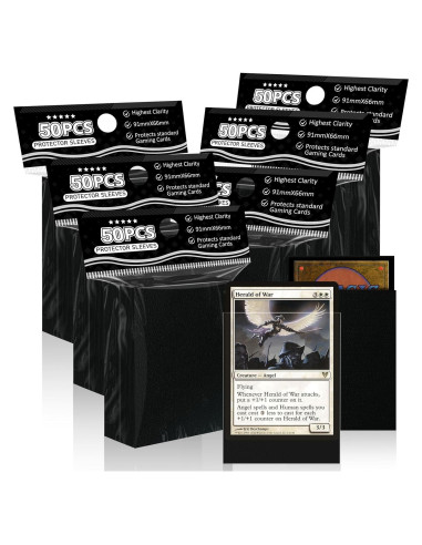 Mangas Negras para Cartas TiopLior 300 Unidades 66x91mm