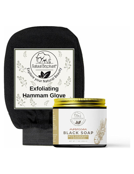 Kit Jabón Negro Marroquí Natural Elephant + Guante Exfoliante Kit Jabón Negro Marroquí Natural Elephant + Guante Exfoliante