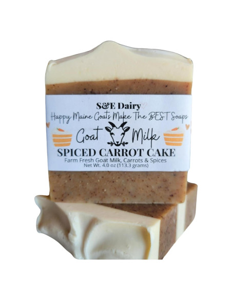 Jabón Natural de Leche de Cabra S&E Dairy - Pastel de Zanahoria Jabón Natural de Leche de Cabra S&E Dairy - Pastel de Zanahoria