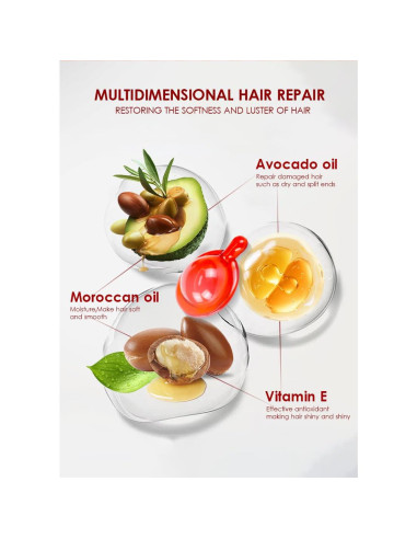 Sérum Capilar JISKG en Cápsulas 80 Pcs Aceite Macadamia Aguacate
