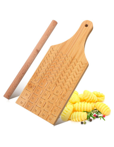 Juego de Herramientas de Pasta Gnocchi HJZHII 2PCS Madera