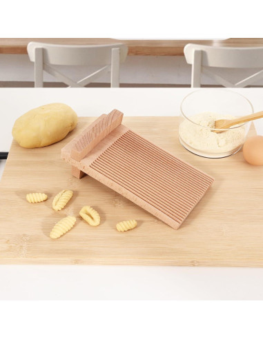Tabla de Gnocchi Manual Tinada de Madera de Haya 19.81 cm