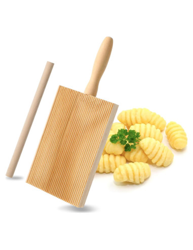 Set de Herramientas para Hacer Pasta Abeillo - Tabla Gnocchi y Rodillo