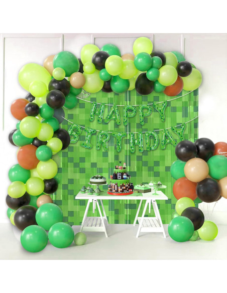 Cortinas de Flecos de Papel Verde Pixel Calmi - 2 Pcs 0.97x2m Cortinas de Flecos de Papel Verde Pixel Calmi - 2 Pcs 0.97x2m