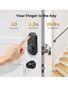 Cerradura Inteligente Arpha D280K con Huella Digital y App 2