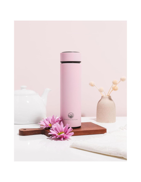 Botella de Té Rosa Remedy & Restore 350ml con Infusor Botella de Té Rosa Remedy & Restore 350ml con Infusor
