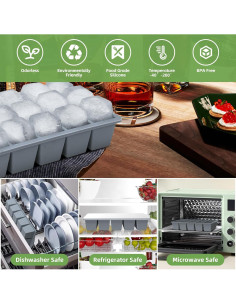 Bandeja de Hielo de Silicona Genérico 2 Piezas 30 Cubos 2