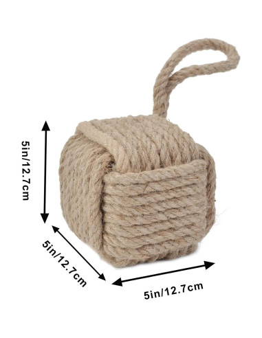 Detenedor de Puerta Marwood Nudo de Yute 12.7 cm Cuadrado