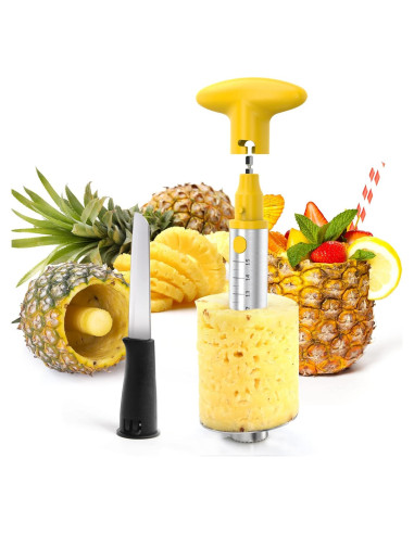 Cortador de Piña YYP Eléctrico y Manual con Cuchillo de Acero