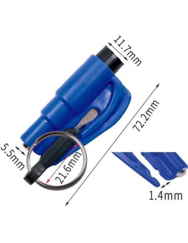 Herramienta de Seguridad 2-en-1 218Lightworx - Rompedor de Cristales y Cortador de Cinturones