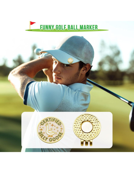 Marcador de Pelota de Golf WUSUTE Divertido con Clip Magnético Marcador de Pelota de Golf WUSUTE Divertido con Clip Magnético
