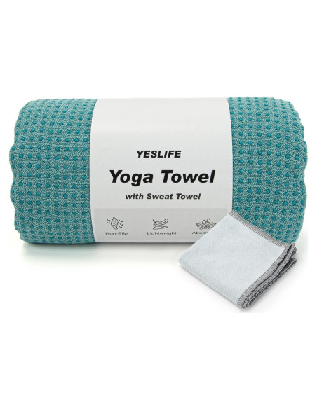 Toalla de Yoga Antideslizante YESLIFE 183x61 cm Microfibra Cian Toalla de Yoga Antideslizante YESLIFE 183x61 cm Microfibra Cian