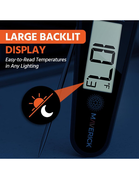 Termómetro Digital de Carne Maverick Sin Batería Ultra Rápido Termómetro Digital de Carne Maverick Sin Batería Ultra Rápido