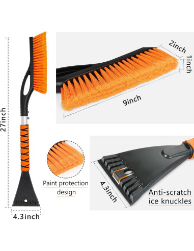 Cepillo de Nieve UMUACCAN 68.58 cm con Raspador de Hielo