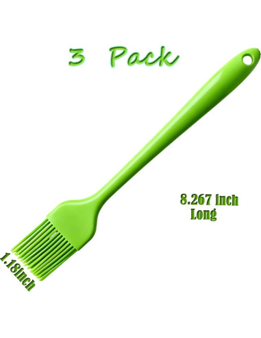 Brocha de Silicona Verde NXRACSH para Repostería 21.1 cm