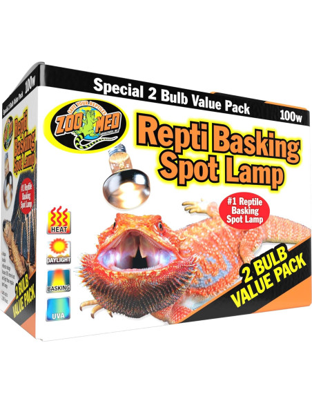 Lámpara de Spot Basking Zoo Med 100W - 6 Bombillas (3 Paquetes) Lámpara de Spot Basking Zoo Med 100W - 6 Bombillas (3 Paquetes)