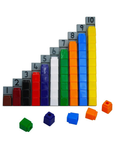 Conjunto de Cubos Unifix Didax 100 Piezas para Aprendizaje