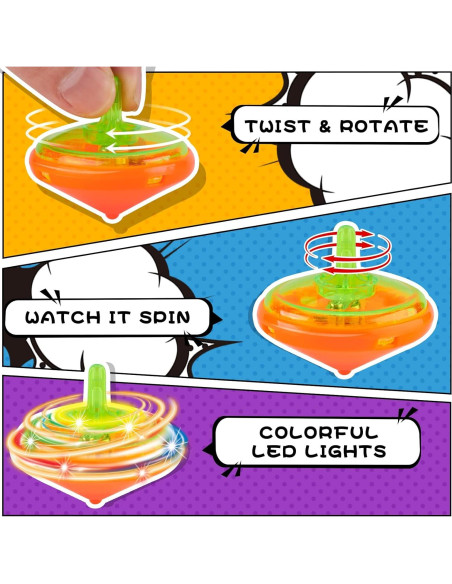 Set de 200 Trompos LED Iluminados MAPIXO para Niños Set de 200 Trompos LED Iluminados MAPIXO para Niños