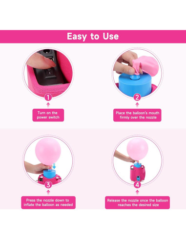 Bomba de Globo Eléctrica Recargable Zalirium - Portátil y Rápida