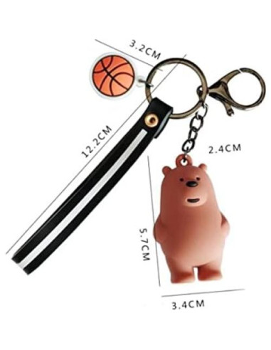 Llavero 3D Oso Lindos - PVC Ecológico - 5.7x3.4 cm