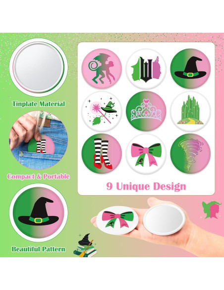Set de 36 Espejos Compactos Laffact - Diseño Mágico de Bruja Set de 36 Espejos Compactos Laffact - Diseño Mágico de Bruja