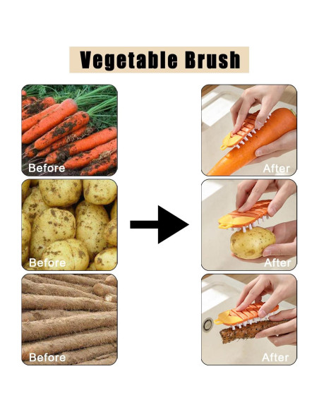 Cepillo de Limpieza para Verduras y Frutas Tiankohelan - 2 Pcs Cepillo de Limpieza para Verduras y Frutas Tiankohelan - 2 Pcs