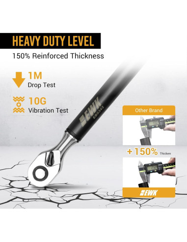 Llave de Torque Digital EWK 1/2" 12.5-340 Nm Alta Precisión
