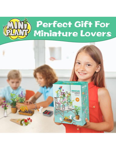 Set de Miniaturas Botánicas WishaLife - 70 Piezas DIY Jardín