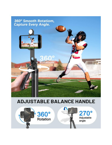 Kit de Vlogging Completo para iPhone/Android con Trípode 180cm