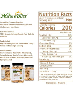 Nueces Peladas Naturebliss 99.22 g - Snack Saludable Sin Sal 2