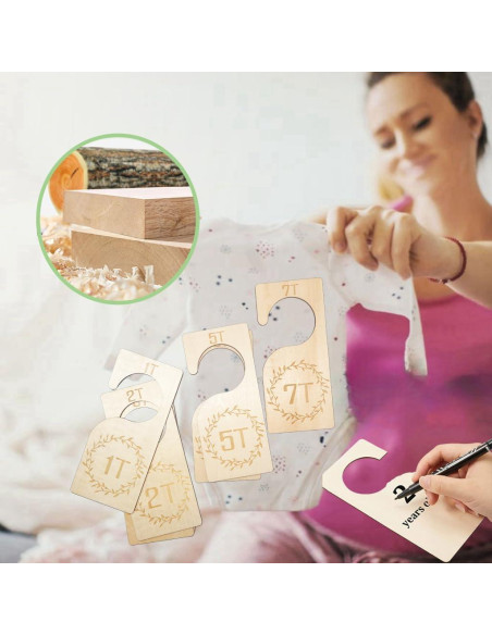Divisores de Armario para Bebés Vziokk - 7 Piezas de Madera Divisores de Armario para Bebés Vziokk - 7 Piezas de Madera