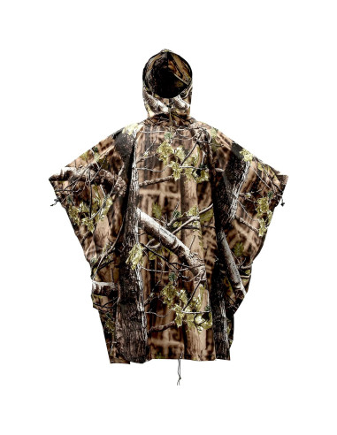 Poncho de Lluvia Camuflado Auscamotek Woodland Impermeable