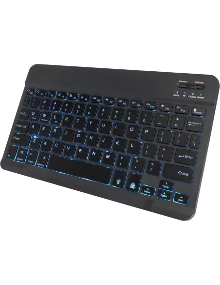 Teclado Bluetooth BoxWave SlimKeys Retroiluminado 7 Colores Teclado Bluetooth BoxWave SlimKeys Retroiluminado 7 Colores