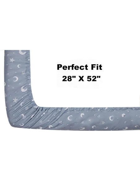 Conjunto de 4 Sábanas para Cuna FIGEPO Estrella y Luna Conjunto de 4 Sábanas para Cuna FIGEPO Estrella y Luna