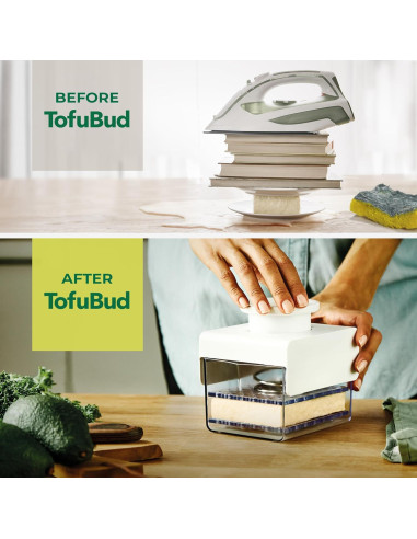 Prensa de Tofu TofuBud - Drenador Extraíble, 396g, 2 Niveles
