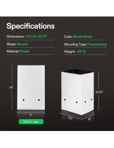 Bolsas de Cultivo VIVOSUN 50-Pack 7.57 L para Plantas 2