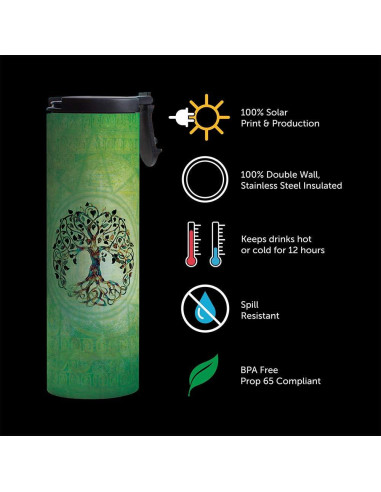 Taza de Viaje Aislada al Vacío Tree-Free 482.8 ml Verde