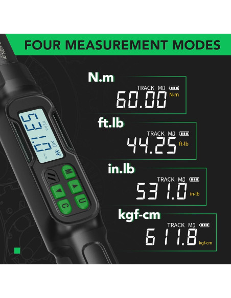 Llave de Torque Digital 3/8 LLAVETOR 2.98-59.96 Nm Precisa Llave de Torque Digital 3/8 LLAVETOR 2.98-59.96 Nm Precisa