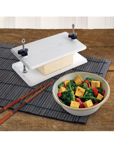 Prensa de Tofu Helen Chen - Libre de BPA, Acero Inoxidable
