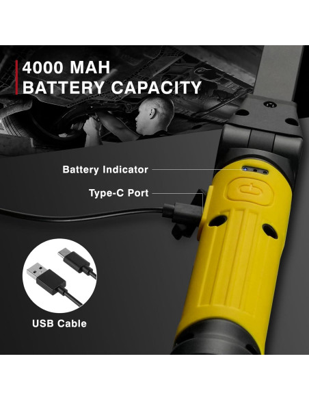 Luz de Trabajo LED Napatyre 1000 Lúmenes Recargable Magnética Luz de Trabajo LED Napatyre 1000 Lúmenes Recargable Magnética