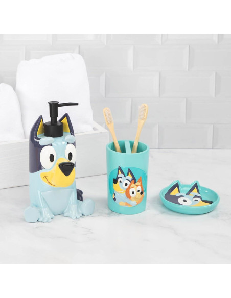Soporte para Cepillos de Dientes Jay Franco Bluey - Resina Azul Soporte para Cepillos de Dientes Jay Franco Bluey - Resina Azul