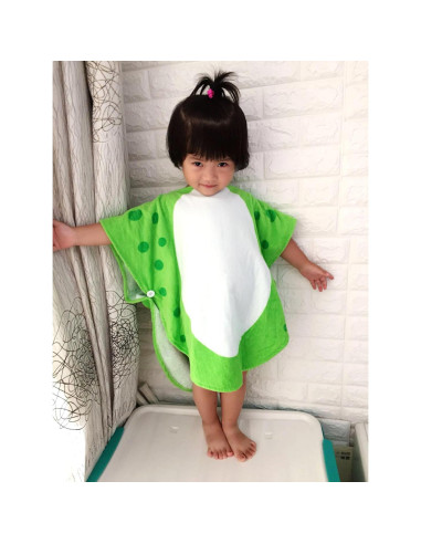 Bata de baño con capucha Kreomitxt dinosaurio 0-4 años
