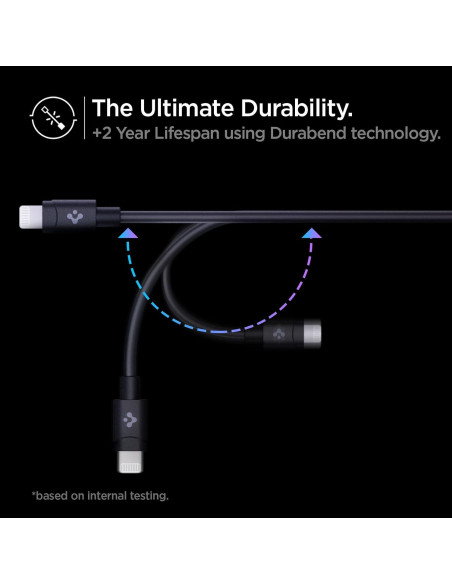 Cargador de coche Spigen USB-C 47W con cable Lightning 20W Cargador de coche Spigen USB-C 47W con cable Lightning 20W