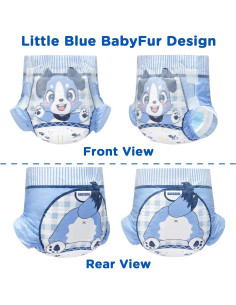 Pañales de Tela LittleForBig Ajustables Adultos 10 Piezas Azul 2