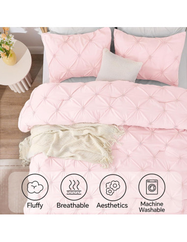 Conjunto de Edredón BEDELITE Rosa Bebé Twin 2 Piezas