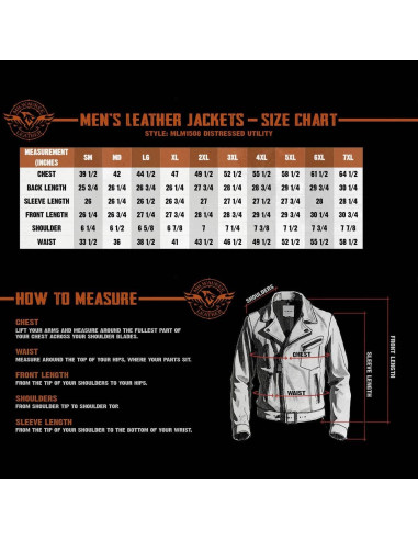 Chaqueta de motocicleta de cuero negro Milwaukee Leather MLM1506