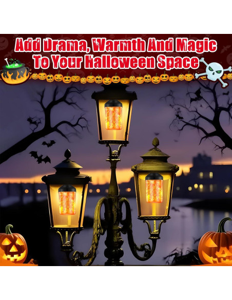 Bombillas LED de Llama VIHOSE E26 con Sensor Crepúsculo, 2 Pzas Bombillas LED de Llama VIHOSE E26 con Sensor Crepúsculo, 2 Pzas